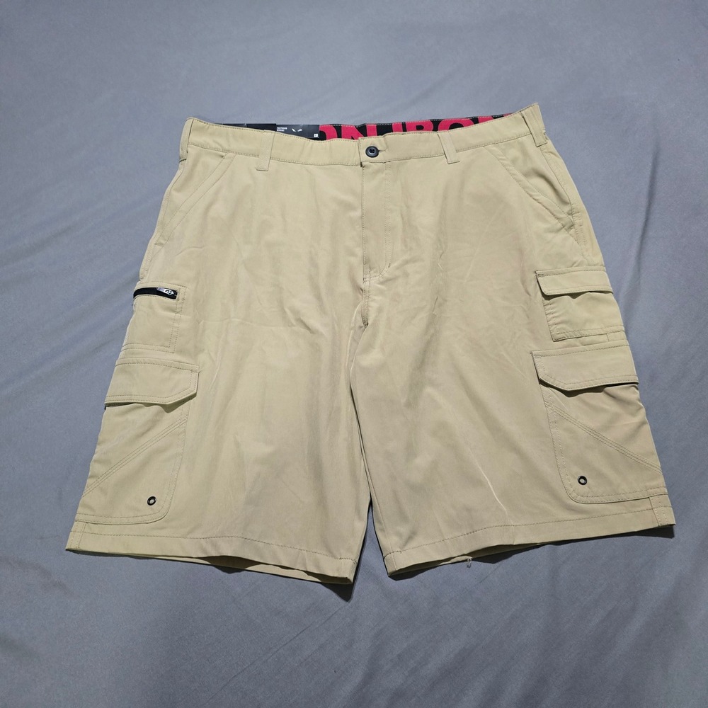 Iron Co Stretch Hybrid Cargo Shorts Mens 40 Khaki I427902S New With Tags